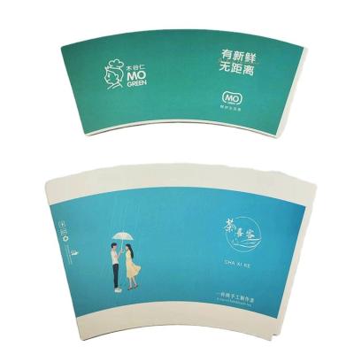 China Raw Material China Disposable Fan Pe Force Factory Price Coated Disposable Paper Cup Roll Printing LOGO Paper Cups Customized Fan for sale