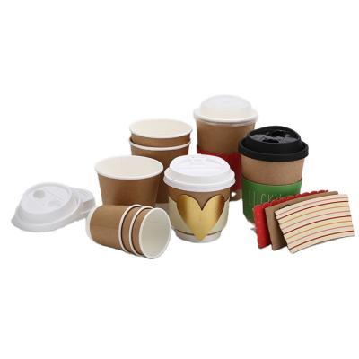 China Wholesale Disposable Custom Logo Coffee Cup For Hot Drinks Paper Double Cups Wall Coffee Disposable Paper Cups for sale