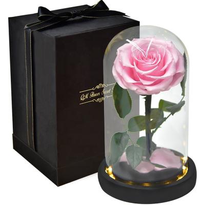 China Best Selling Wedding Decoration Valentine's Day Wedding Decoration Valentines Day Gifts Romantic Birthday Christmas/Wedding/Mother's Day Roses Preserved Forever Roses In Glass Dom for sale