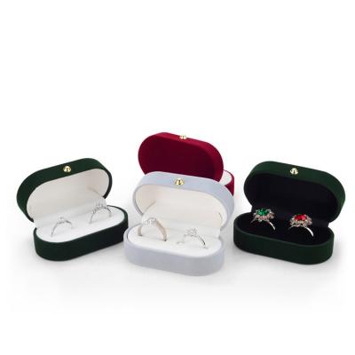 China Wholesale Ring Earrings High End Jewelry Wedding Flannel Jewelry Packaging Storage Boxes for sale