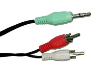 China 3.5mm Stereo Plug Jack to 2 RCA Male Stereo Audio Cable for sale