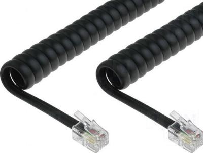 China Black Retractable Telephone Cable for sale