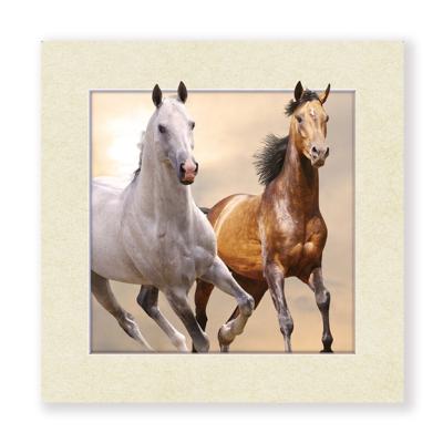 China Wholesale Stock Design 3D Wall Pictures PET 40*40cm 5D 3D Lenticular Picture Horse With Frame For Home Decoration for sale