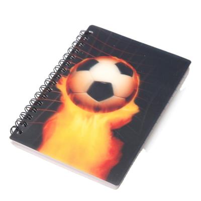 China 3D Zebulun Chose Products Soccer Ball Design PP CHOOSE Lenticular Printed 3D Notebook for sale