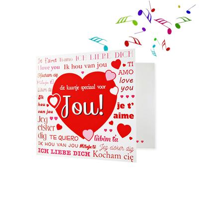 China New Europe Zebulun music and sound light valentine's day audio greeting cards for valentine's day for sale