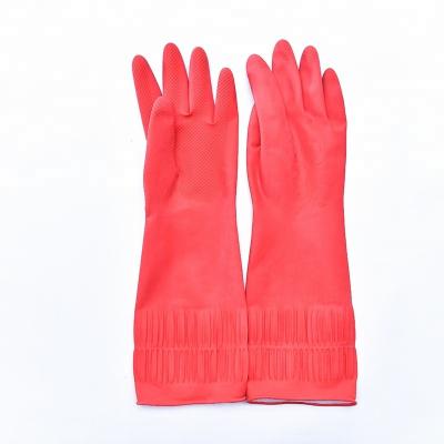 China Long Wave Cuff Design Household Working Latex Durable Waterproof Glove for sale