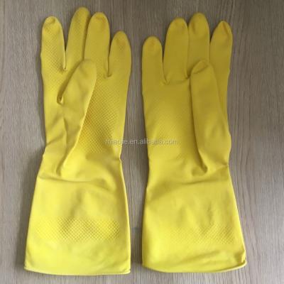 China Eco - Friendly Dipped Flocklined Household Latex Gloves 30g for sale