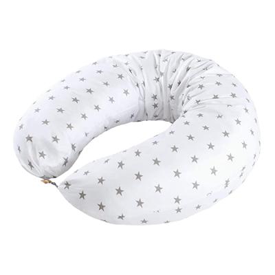 China 100% PORTABLE Cotton Moon Shaped Side Sleeper Pillow Nursing Pillow Pregnancy Pillow For Mother And Baby for sale