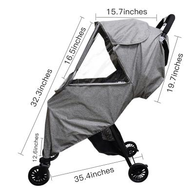 China Universal Eco-friendly Stroller Rain Cover Travel Weather Shield With Air Holes EVA Window Stroller Weather Shield Rain Cover for sale