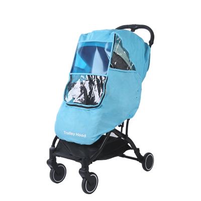 China Fashion and simplicity baby carriage cover keep warm shelter from wind and rain transparent and visible cationic fabric for sale