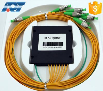 China FTTX Systems/PON Networks/CATV Binds/1260-1650nm Good Fiber Optic Distribution Equipment 1 x 8 ABS Optical Signal Passive Fiber Optic PLC Splitter Box Connector Optic for sale