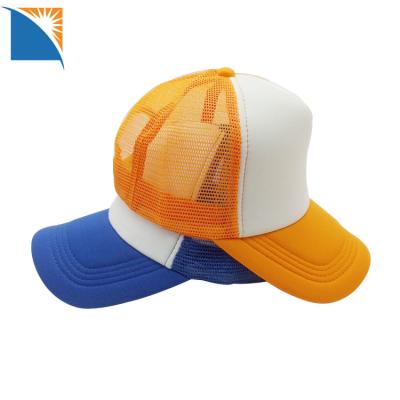 China COMMON White Foam Trucker Hat Custom Logo Plain Mesh Baseball Cap Hat 5 Panel Your Own Design Trucker Hat for sale