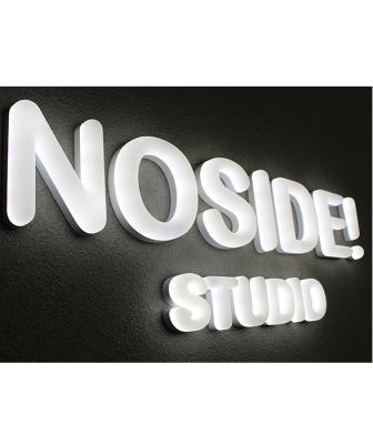 China Illuminated NEON SIGNS NOSIDE Building Interior Acrylic Illuminated Character Signs! STUDIO for sale