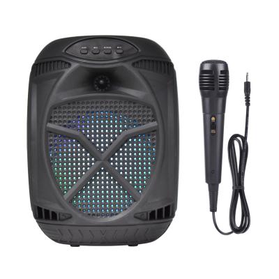 China HOME THEATER Factory Outdoor Speakers BT Speaker Portable Mini Karaoke Audio Player Karaoke Wireless MIC Speaker for sale