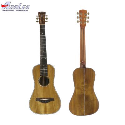 China Solid gold machilus China made Guangzhou factory price thin slim body all solid travel acoustic guitar for sale