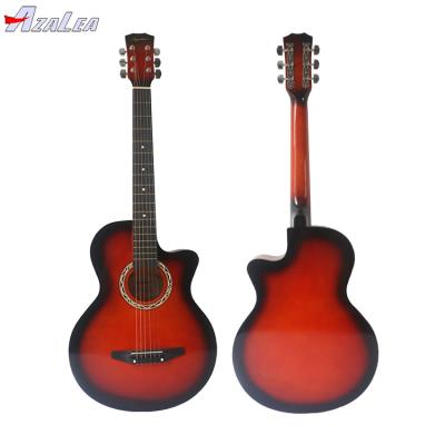 China Cheap Basswood 38 Inch Acoustic Jumbo Guitar For Beginner Acoustic Beginners for sale