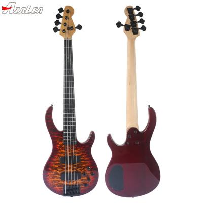 China High Quality Solid Wood Electric Bass Guitar 5 String for sale