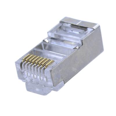 China UTP CAT5 Cable Through Hole CAT5E Network Connectors RJ45 Plug for sale