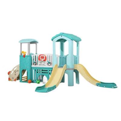 China HDPE Kids Kindergarten Castle Playground Plastic Equipment Indoor Plastic Play House With Slide for sale