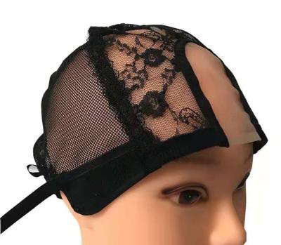 China Hot Selling Popular High Quality Eco-friendly Black Color With Adjustable Lace Front Wig Cap For Holding Hair Easily for sale