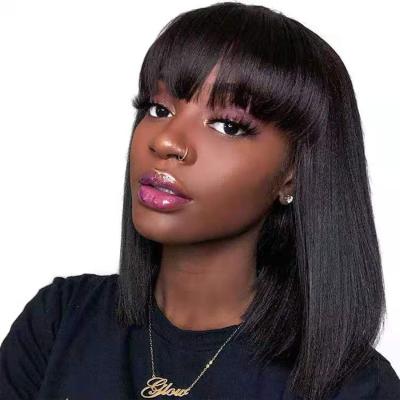 China Hot Sale Silky Straight Wave Hair In From Africa And American 20inch 22inch 24inch Straight Wig For Black Women 150% 180% Density for sale