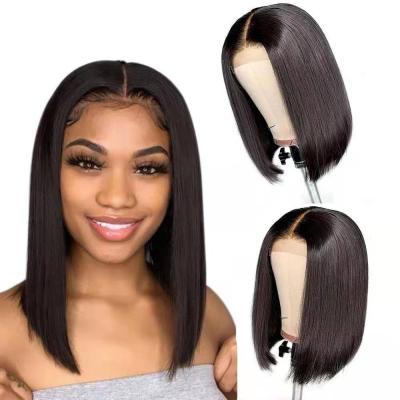 China Factory Wholesale Brazilian Virgin Hair Wigs 100% Lace Wigs Silky Straight Wave Lace Front BOB Short Hair for sale