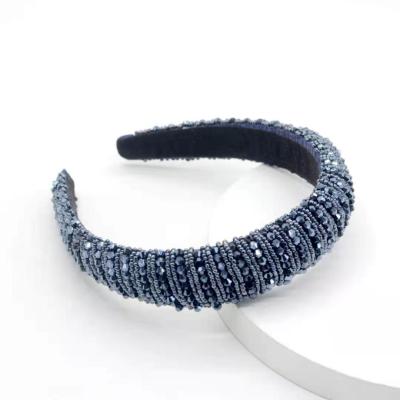 China Europe Crystal Beads Headbands Band Crystal Rhinestone Headbands Baroque Hair On Hot Sale Korea Women's 2021 for sale