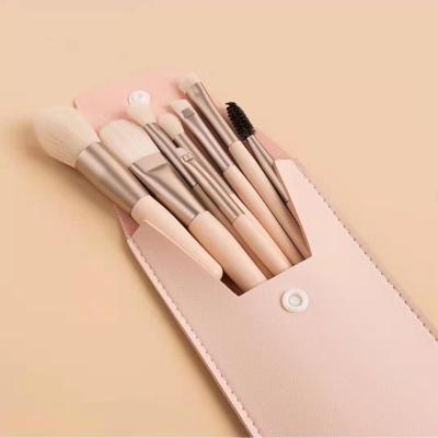 China Angular Blush 2021 Luxury Pink Beauty Needs 8pcs Makeup Brush Set for sale