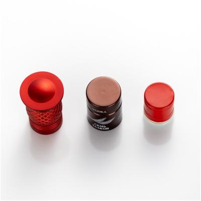 China Top Bottle Drop Selling Press Disc Cap Tear Off Cap Liquor Bottle Aluminum Plastic Screw Cap for sale