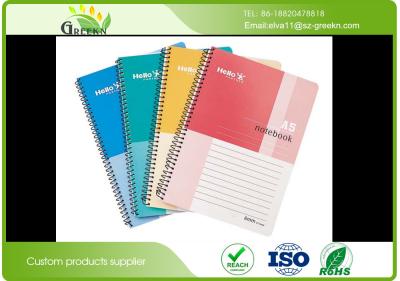 China Recycled A4 Spiral Bound Notebook , Custom Offset Printing A5 Spiral Notebook for sale