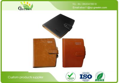 China Exquisite Daily Work Leather Loose Leaf Notebook With Inner Wood Paper Protect Eyesight for sale