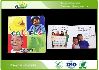 China Libros modificados para requisitos particulares del tablero del niño del HardCover del color con la impresión de tinta ambiental en venta