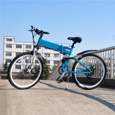 China Aluminum Alloy 26inch Folding Double Suspension Fork Mountain Electric Bike With Hidden Battery for sale