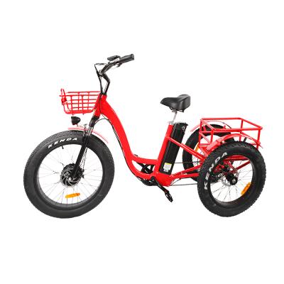 China 2022 Ristar Luxury Warehouse Cycle 3 Wheels Electric Bike 48v 500w 19.2ah Fat Tire Electric Tricycle Black White RSD-708 For Sale for sale