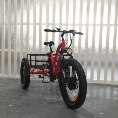 China Electric Cargo Mobility Tricycle Delivery 500W Three Wheel Bicycle With Fat Tire for sale