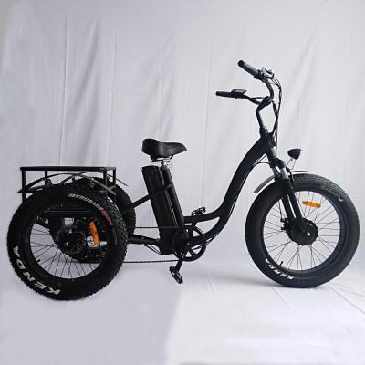 China 2018 cargo 48V 500W fat tire dzy electric tricycle 3 wheel electric bike e tricycle from China RSD-708 for sale