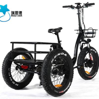 China Aluminum alloy 48v 500w e tricycle fat tire e tricycle for adult china electric tricycle for the elderly for sale