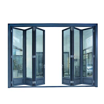 China Minimalist Veilon Bi Folding Door Glass Folding Door Outer Aluminum for sale