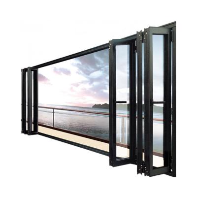 China Commercial Glass Folding Screen System Aluminum Bi-Folding / Bifold / Accordion / Folding Window for sale