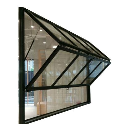 China 6 Fold Folding Screen Panel Luxury Glass Commercial White Aluminum Window for sale