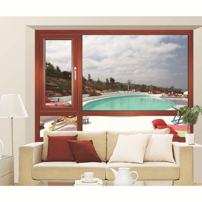 China Magnetic Screen Awning Aluminum Casement Window Tempered Impact Glass Fixed Windows for sale