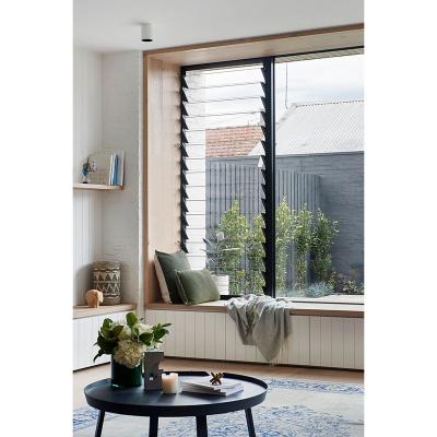 China 600x600 Circulation Modern Bathroom Air Jalousie Australia Awning Windows Aluminum Glass Shutter for sale