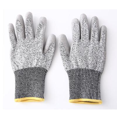 China Excellent Flexible Grade 5 Level Cut Resistant Gloves With Latex PU Nitrile Coat for sale