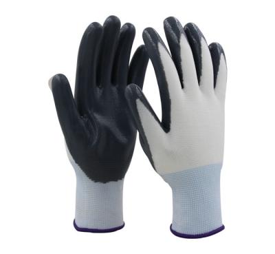 China Flexible Industrial Nitrile Coating Orange Hand Anti-Slip Gloves for sale