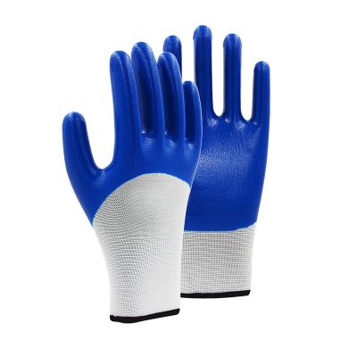 China Man Flexible Firm Hand Iron Safety Coat Nitrile Shell Polyester Work Grip Garden Protective Gloves for sale