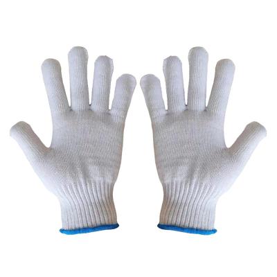 China White Construction 7 Gauge 10 Gauge Cotton Knitted Gloves For Industrial Use for sale