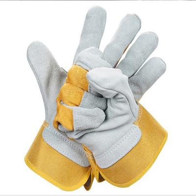 China Flexible Leather Work Gloves 10.5 Split Leather Heavy Duty Design Occupational Safety Gloves for sale