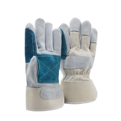 China Flexible Factory Construction Work Cheap Durable Cow Split Leather Labor Gloves for sale