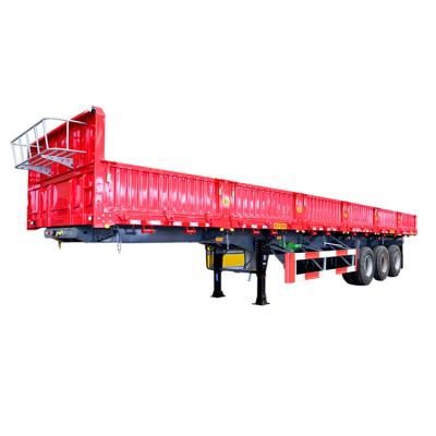 China Truck Trailer Factory Prices Professional Tipper Road Train High Wall Semi Side Dump Trailer for sale