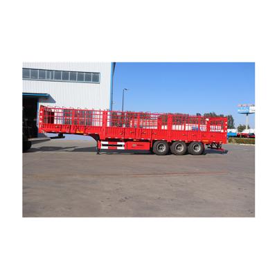 China Truck Trailer Good Quality Bulk Transportation Aluminum Cargo Semi Stake Fence Trailer for sale